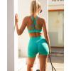 imageRUNNING GIRL Sports Bras for Women Pack Criss Cross Back Sexy Strappy Sports Bra Seamless Padded Yoga Bra with Removable Cups3pack BlackPinkGreen