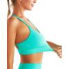 imageRUNNING GIRL Sports Bras for Women Pack Criss Cross Back Sexy Strappy Sports Bra Seamless Padded Yoga Bra with Removable CupsOne Pair Aqua Green