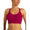 imageRUNNING GIRL Sports Bras for Women Pack Criss Cross Back Sexy Strappy Sports Bra Seamless Padded Yoga Bra with Removable CupsOne Pair Brick Red