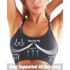 imageRUNNING GIRL Sports Bras for Women Pack Criss Cross Back Sexy Strappy Sports Bra Seamless Padded Yoga Bra with Removable CupsOne Pair Charcoal Gray
