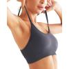 imageRUNNING GIRL Sports Bras for Women Pack Criss Cross Back Sexy Strappy Sports Bra Seamless Padded Yoga Bra with Removable CupsOne Pair Charcoal Gray