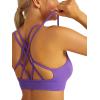 imageRUNNING GIRL Sports Bras for Women Pack Criss Cross Back Sexy Strappy Sports Bra Seamless Padded Yoga Bra with Removable CupsOne Pair Violet