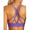 imageRUNNING GIRL Sports Bras for Women Pack Criss Cross Back Sexy Strappy Sports Bra Seamless Padded Yoga Bra with Removable CupsOne Pair Violet