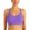 imageRUNNING GIRL Sports Bras for Women Pack Criss Cross Back Sexy Strappy Sports Bra Seamless Padded Yoga Bra with Removable CupsOne Pair Violet