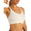 imageRUNNING GIRL Sports Bras for Women Pack Criss Cross Back Sexy Strappy Sports Bra Seamless Padded Yoga Bra with Removable CupsOne Pair Whisper White