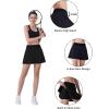 imageRUNNING GIRL Plain Tennis Skirt for Women High Waist with Pockets Inner Short Casual Athletic Golf Skort Workout SportBlack