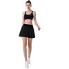 imageRUNNING GIRL Plain Tennis Skirt for Women High Waist with Pockets Inner Short Casual Athletic Golf Skort Workout SportBlack