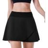 imageRUNNING GIRL Plain Tennis Skirt for Women High Waist with Pockets Inner Short Casual Athletic Golf Skort Workout SportBlack