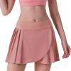imageRUNNING GIRL Pleated Tennis Skirt for Women with Pockets Short High Waist Athletic Skater Golf Skort Running Sports SkirtPink