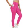 imageRUNNING GIRL High Waisted Leggings for WomenTummy Control Workout Yoga Pants with Pockets Compression Pants Buttery SoftAhot Pink