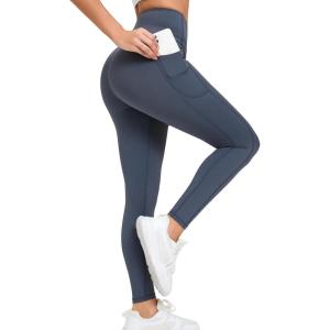 imageRUNNING GIRL High Waisted Leggings for WomenTummy Control Workout Yoga Pants with Pockets Compression Pants Buttery SoftAgrey