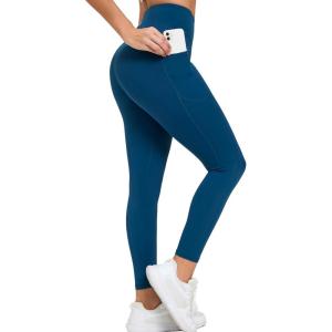 imageRUNNING GIRL High Waisted Leggings for WomenTummy Control Workout Yoga Pants with Pockets Compression Pants Buttery SoftAsonic Blue