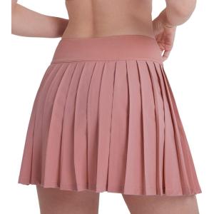 imageRUNNING GIRL Pleated Tennis Skirt for Women with Pockets Short High Waist Athletic Skater Golf Skort Running Sports SkirtPink