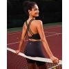imageRUNNING GIRL High Impact Sports Bras for Women  Scoop Neck Strappy Sports Bra High Support Moulded Cup Workout BraAblack