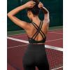 imageRUNNING GIRL High Impact Sports Bras for Women  Scoop Neck Strappy Sports Bra High Support Moulded Cup Workout BraAblack