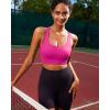imageRUNNING GIRL High Impact Sports Bras for Women  Scoop Neck Strappy Sports Bra High Support Moulded Cup Workout BraAhot Pink