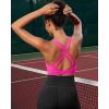 imageRUNNING GIRL High Impact Sports Bras for Women  Scoop Neck Strappy Sports Bra High Support Moulded Cup Workout BraAhot Pink