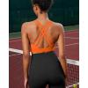imageRUNNING GIRL High Impact Sports Bras for Women  Scoop Neck Strappy Sports Bra High Support Moulded Cup Workout BraAorange
