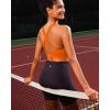 imageRUNNING GIRL High Impact Sports Bras for Women  Scoop Neck Strappy Sports Bra High Support Moulded Cup Workout BraAorange