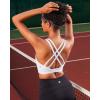 imageRUNNING GIRL High Impact Sports Bras for Women  Scoop Neck Strappy Sports Bra High Support Moulded Cup Workout BraAwhite