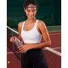imageRUNNING GIRL High Impact Sports Bras for Women  Scoop Neck Strappy Sports Bra High Support Moulded Cup Workout BraAwhite