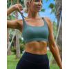 imageRUNNING GIRL High Impact Sports Bras for Women  Scoop Neck Strappy Sports Bra High Support Moulded Cup Workout BraBash Green