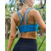 imageRUNNING GIRL High Impact Sports Bras for Women  Scoop Neck Strappy Sports Bra High Support Moulded Cup Workout BraBbright Blue