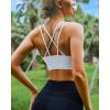 imageRUNNING GIRL High Impact Sports Bras for Women  Scoop Neck Strappy Sports Bra High Support Moulded Cup Workout BraBicy Grey