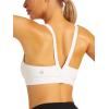imageRUNNING GIRL High Impact Sports Bras for Women Moulded Cup High Support Sports Bra High Coverage Workout Yoga BraSnow White