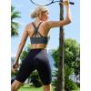 imageRUNNING GIRL Sports Bra for Women High Support CrissCross Back Padded Strappy Sports Bras Yoga Bra with Removable Cups1blackgreydark Blue