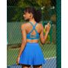 imageRUNNING GIRL Sports Bra for Women High SupportMolded Cup Strappy Running Sports Bras Workout Yoga BraBlue