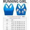 imageRUNNING GIRL Sports Bra for Women High SupportMolded Cup Strappy Running Sports Bras Workout Yoga BraBlue