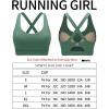 imageRUNNING GIRL Sports Bra for Women High SupportMolded Cup Strappy Running Sports Bras Workout Yoga BraGreen