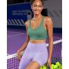 imageRUNNING GIRL Sports Bra for Women High SupportMolded Cup Strappy Running Sports Bras Workout Yoga BraGreen