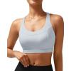 imageRUNNING GIRL Sports Bra for Women High SupportMolded Cup Strappy Running Sports Bras Workout Yoga BraGrey