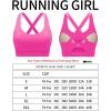 imageRUNNING GIRL Sports Bra for Women High SupportMolded Cup Strappy Running Sports Bras Workout Yoga BraHot Pink