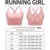 imageRUNNING GIRL Sports Bra for Women High SupportMolded Cup Strappy Running Sports Bras Workout Yoga BraPink