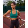 imageRUNNING GIRL Sports Bra for Women High SupportMolded Cup Strappy Running Sports Bras Workout Yoga BraTeal