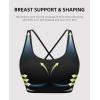 imageRUNNING GIRL Sports Bra for Women Sexy Crisscross Back Medium Support Padded Strappy Yoga Bra with Removable Cups2785 Black M