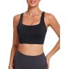 imageRUNNING GIRL Sports Bras for Women High Support High Impact Strappy Sports Bra Moulded Cup Workout BraBlack
