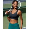 imageRUNNING GIRL Sports Bras for Women High Support High Impact Strappy Sports Bra Moulded Cup Workout BraBlack