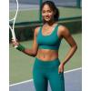 imageRUNNING GIRL Sports Bras for Women High Support High Impact Strappy Sports Bra Moulded Cup Workout BraGreen