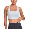imageRUNNING GIRL Sports Bras for Women High Support High Impact Strappy Sports Bra Moulded Cup Workout BraGrey