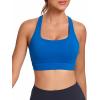 imageRUNNING GIRL Sports Bras for Women High Support High Impact Strappy Sports Bra Moulded Cup Workout BraRoyal Blue