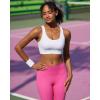 imageRUNNING GIRL Sports Bras for Women High Support High Impact Strappy Sports Bra Moulded Cup Workout BraWhite