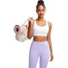 imageRUNNING GIRL Sports Bras for Women High Support High Impact Strappy Sports Bra Moulded Cup Workout BraWhite