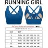 imageRUNNING GIRL Sports Bras for Women High SupportMolded Cup Strappy Running High Impact Sports Bras Workout Yoga BraDark Blue