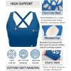 imageRUNNING GIRL Sports Bras for Women High SupportMolded Cup Strappy Running High Impact Sports Bras Workout Yoga BraDark Blue
