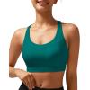 imageRUNNING GIRL Sports Bras for Women High SupportMolded Cup Strappy Running High Impact Sports Bras Workout Yoga BraDark Green