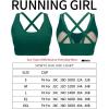 imageRUNNING GIRL Sports Bras for Women High SupportMolded Cup Strappy Running High Impact Sports Bras Workout Yoga BraDark Green